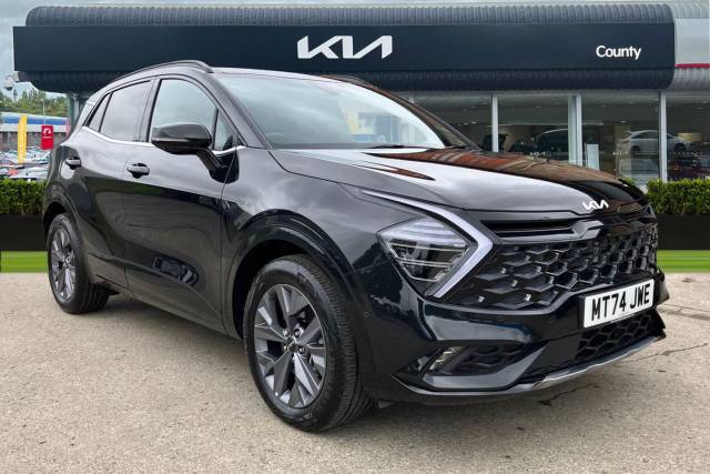 Kia Sportage 1.6T GDi 207 HEV GT-Line S 5dr Auto AWD Estate Petrol/Electric Hybrid BLACK
