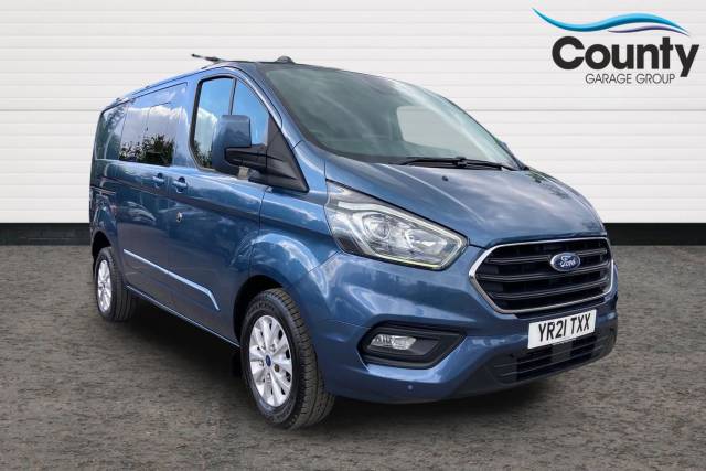 Ford Transit Custom 2.0 EcoBlue 130ps Low Roof D/Cab Limited Van Panel Van Diesel BLUE