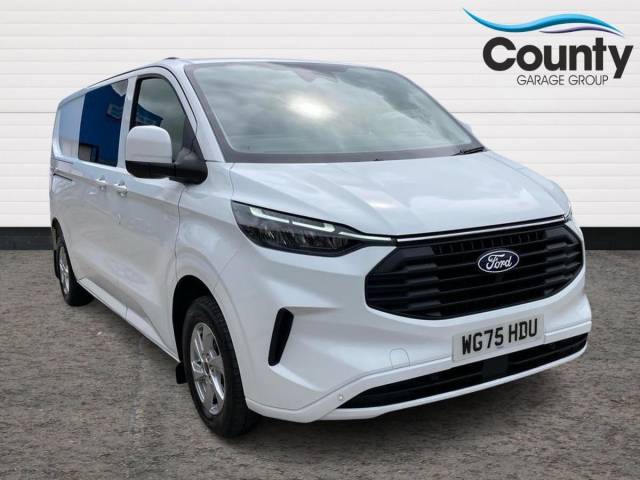 Ford Transit Custom 2.0 EcoBlue 136ps H1 Double Cab Van Limited Panel Van Diesel WHITE