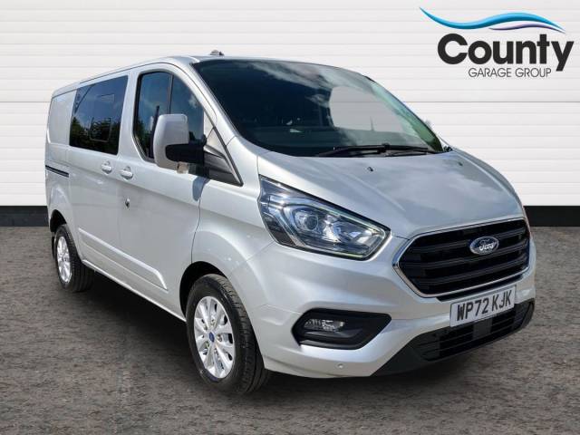 Ford Transit Custom 2.0 EcoBlue 170ps Low Roof D/Cab Limited Van Auto Panel Van Diesel SILVER